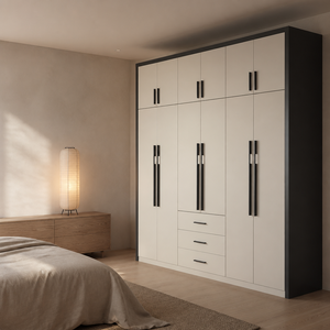 <span class=keywords><strong>Armoire</strong></span> de chambre élégante en bois 2025 avec tiroirs – Meuble de rangement de qualité directement de l'usine pour dressing et maison - Product Image 1