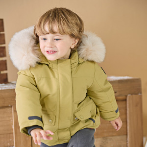 DB6328-A Dave Bella Winter neonata piumino per bambini 90% imbottitura in piumino d'anatra bianca per bambini capispalla con cappuccio per bambini - Product Image 3
