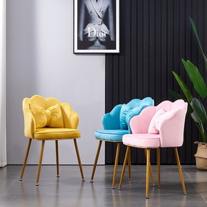 Với Thương hiệu mới hiện đại giọng Ghế ăn Nhung hồng ghế vàng chân ghế ăn cho nhà hàng khách sạn nhà - Product Image 2