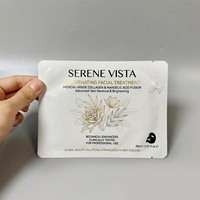 Sachet plat personnalisé en aluminium et plastique Mylar à trois soudures latérales pour masque facial, liquide, crème, lotion cosmétique