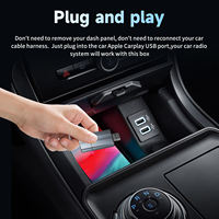 Adaptateur CarPlay sans fil double tête USB Type-C Phoebuslink avec coque en aluminium, Wi-Fi 5 GHz pour voitures universelles - Portable pour voiture