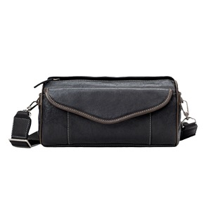 Men's Crossbody Bag Genuine Leather Black Small <b>Square</b> Shoulder Bag Durable Everyday Use Spring 2023 - Product Image 5