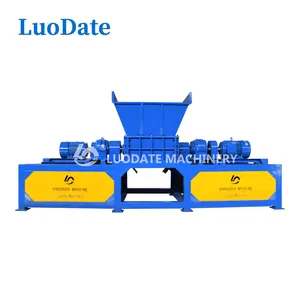 Tire Shredder Machine Waste Car Tire And Rubber Recycling Double Shaft Shredder Machine