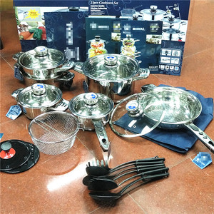 23 Cái Thép Không Gỉ Nồi Súp và Chảo Pan Cookware Set Non Stick - Product Image 2