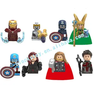 Figuras de Bloques de Construcción DE LA Película de Superhéroes Iron Chitauri America Hawkeye Thor Black Widow, Juguetes para Niños X0259