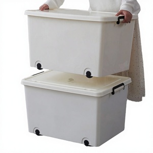 กล่องเก็บเสื้อผ้าพลาสติกแบบซ้อนได้ทรงสี่เหลี่ยมทันสมัย - Product Image 3