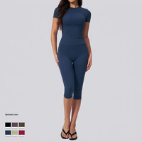 Legging évasé sculptant en soie glacée rafraîchissante, coupe en V croisée, doux, respirant, uni, léger, pour le yoga, effet gainant, taille haute et courte