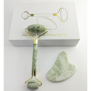 Factory Wholesale Natural pink Crystal Custom logo Rose Quartz Jade Roller and Gua Sha <b>Tools</b> <b>Sets</b> - Product Image 6