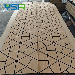 Panneaux muraux insonorisés modernes <span class=keywords><strong>en</strong></span> MDF 3D placage décoratif <span class=keywords><strong>en</strong></span> laine de <span class=keywords><strong>bois</strong></span> Home cinéma et salon appartement design d'hôtel portable - Product Image 2