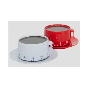 OEM Design Coffee Cup Shape Timer 60 Minute Count Down Mechanical Kitchen Timer