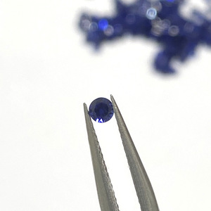 Cadermay Royal Blue Synthetic Sapphire Loose Stones Round Brilliant Cut 0.8mm-3mm For Jewelry Making - Product Image 5