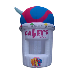 Tienda de cabina de venta de helados inflable personalizada | Tienda de exhibición promocional plegable para eventos al aire libre - Product Image 1
