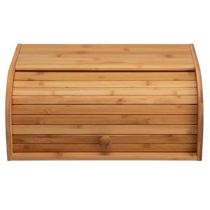 Boîte de rangement pour pain en bambou avec couvercle coulissant, couleur bois naturel, récipient alimentaire de cuisine pour pain et desserts - Product Image 5