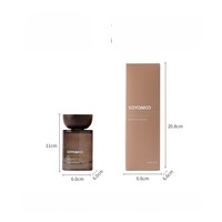 Diffuseur de parfum pour voiture LORIS, longue durée, flacon en verre, bâtonnets en rotin, évaporation naturelle, parfum naturel pour véhicule