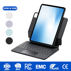 Clavier magnétique tout-en-un avec pavé tactile et support pour stylet rétroéclairé 7 couleurs RVB, disposition 64 touches UK/US pour <span class=keywords><strong>iPad</strong></span> <span class=keywords><strong>Air</strong></span> 11 pouces et <span class=keywords><strong>iPad</strong></span> Pro 11 pouces - Product Image 3