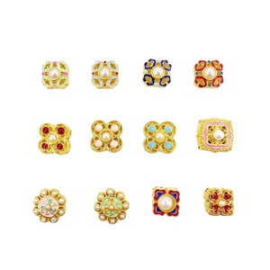 Lisheng Jewelry Cloisonne Enamel Beads With Imitation Pearl <b>Flower</b> Shape Jewelry Accessories For DIY <b>Bracelet</b> Necklace Spacer - Product Image 5