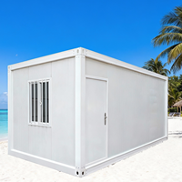 Maison conteneur modulaire de luxe, design moderne, 20ft 40ft, extensible, portable, préfabriquée, pliable, personnalisable, pour atelier d'entrée