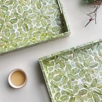 Noordse stijl Minimalistisch Vietnamees gemaakt Natuurlijk schaalvormig dienblad Licht-luxe Handgemaakt High-end Eettafel Opberg- en serveerschaal