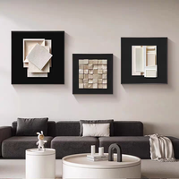 Decoración de Habitaciones en 3D, Tríptico Moderno y Elegante, Superficie Impermeable, Impresión Translúcida de Alta Definición, Pintura de Porcelana de Cristal