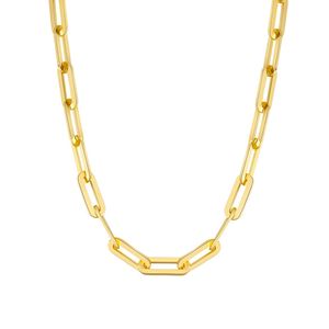 Catena di graffetta in argento Sterling 925 collana in oro 14K collana di moda da uomo collane di alta gioielleria per donna produttore di fabbrica - Product Image 1