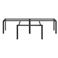 Table de bureau en L pour 2 personnes de qualité commerciale, avec structure renforcée et pieds triangulaires en fer, finition moderne thermolaquée, vente en gros