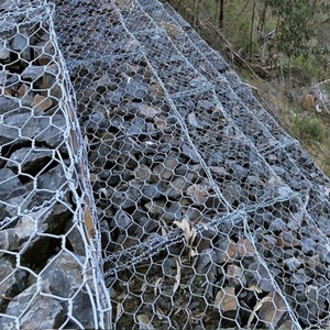 Galvanized Steel Wire <strong>Mesh</strong> <strong>Gabions</strong> (Chain Link <strong>Mesh</strong>) for River Embankment Slope Reinforcement Easily Assembled Bending Made - Product Image 1