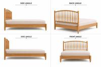 Lit double en pin naturel pour garçons, filles, adolescents et adultes, meubles de chambre à coucher en bois de couleur naturelle