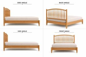 Cama Doble con Acabado de Pino Natural para Niños, Niñas, Adolescentes y Adultos, Muebles de Dormitorio de Madera de Color Natural - Product Image 5