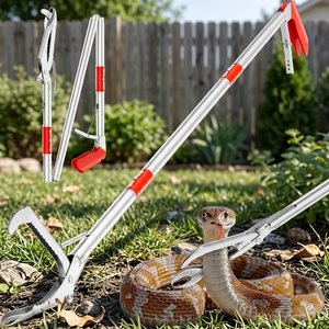 Snake Holder <b>Hook</b> Stick Durable Stainless Steel Manual Snake Catcher Surgical Protection Animal Control <b>Pole</b> Instrument - Product Image 2