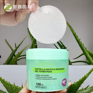 Lot de 60 tampons de gelée de collagène rose bio végétaliens pour le soin de la peau, anti-rides, tonifiants, apaisants et illuminateurs - Product Image 2