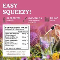 OEM Gouttes liquides végétales biologiques à base de plantes, sans alcool, végétaliennes, Chardon-Marie, Pissenlit, Briseur de pierres, sans sucre, à base de glycérine végétale, pour adultes