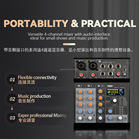 Mixer GAX-MQ4 4-kanal dengan 24 DSP untuk Pertunjukan dan Produksi Musik