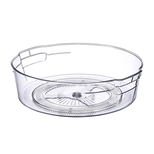 Bandeja giratoria de 360 grados, estante de especias de rotación de plástico, organizador de armario de despensa antideslizante - Product Image 1