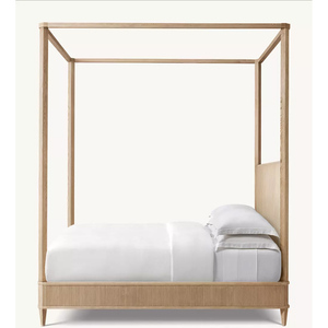 Muebles de Dormitorio Modernos de Lujo, Cama con Dosel de 4 Postes, Estructura de Madera con Cabecera - Product Image 4
