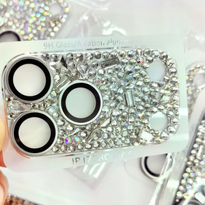 Protection d'objectif en diamant artisanal, coque d'appareil photo en diamant étincelant, verre trempé compatible avec les accessoires <span class=keywords><strong>iPhone</strong></span> 17 Pro Max - Product Image 6