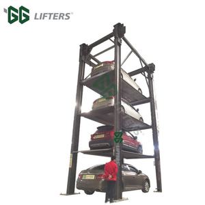 Sistem Lift Parkir Mobil Vertikal Mekanis Hidrolik Empat Tingkat Empat Tiang Quad, Peralatan Garasi, Tempat Parkir Mobil, Parkir Otomatis - Product Image 6