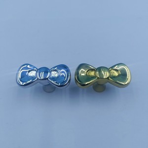 French Bow Handle Bright <b>Silver</b> And Gold Zinc Alloy <b>Drawer</b> <b>Knob</b> Minimalist Design Surface Decoration Durable - Product Image 3
