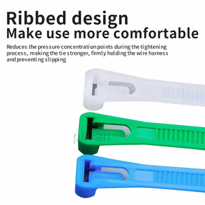 Fascette per cavi riutilizzabili in plastica rilegatura fissa in Nylon colore bianco e nero smontaggio riutilizzo può allentare il nodo <span class=keywords><strong>Slipknot</strong></span> - Product Image 5