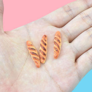 Breloques miniatures en résine à dos plat, imitation pain, pour maison de poupée, artisanat DIY et décoration de téléphone - Product Image 2