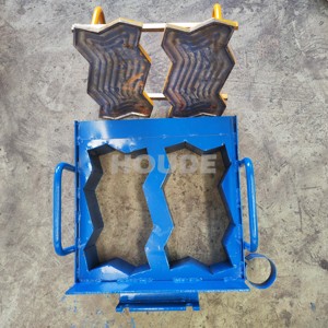 진동 고체 연동 포장 블록 몰딩 기계 수동 프레스 콘크리트 벽돌 메이커 8 인치 중공 연동 설계 금형 - Product Image 3