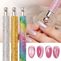 Stylo magnétique œil de chat en strass, outil magnétique puissant pour le nail art, pour vernis gel œil de chat, fournitures de manucure DIY pour salon