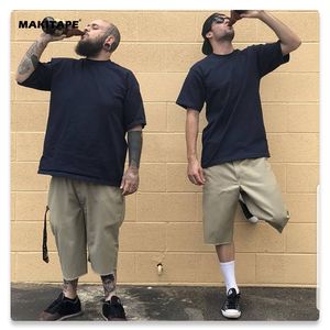 T-shirts pour hommes PC230 personnalisés, 100% coton, Pro Club, poids lourd, col rond, coupe ample, blanc uni, noir, col rond, 230 g/m² - Product Image 3