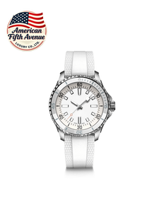 Montre mécanique automatique de luxe unisexe tendance Super Ocean 7A, aiguilles carrées, échelle luminescente, cadran blanc, breitlines - Product Image 2