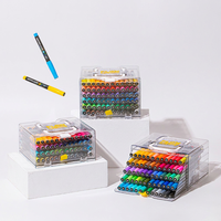 Marqueurs acryliques liquides STA en promotion, pointe pinceau souple de haute qualité, ensemble de stylos marqueurs 48/60/72 couleurs, marqueurs d'art à peinture acrylique