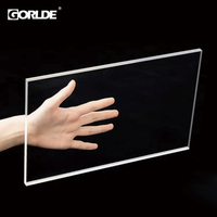 Plaque en acrylique transparente GORLDE, feuille de Perspex haute transparence pour décorations de gâteaux DIY, pâtisserie, cadres photo