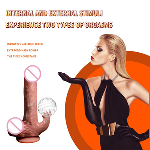 Dildo Realista con Movimiento <span class=keywords><strong>de</strong></span> Empuje, Triple Capa <span class=keywords><strong>de</strong></span> Silicona Líquida, Calentamiento a 42°C, Lengua Vibradora, Control Remoto, Silencioso, Dildo Grande para Mujeres - Product Image 4