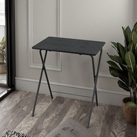 Table d'ordinateur pliable en bois convertible moderne pour les jeux dans de petits espaces Cadre métallique industriel Surfaces de bureau haut de gamme