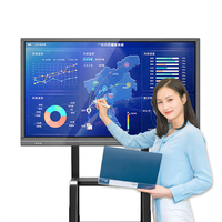 Écran interactif HONGNUO 65 75 86 98 pouces, panneau plat interactif multi-touch, tableau blanc intelligent pour l'éducation/les réunions