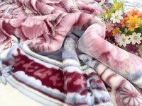 Vente en gros de couvertures en polaire Raschel de luxe tissées sur mesure, taille king, couleur rose, super chaudes