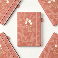 Carnet de notes personnalisé avec impression de fleurs de tulipes, format A5, carnet de notes de qualité supérieure, cadeau pour femmes